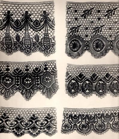 Guipures Cluny soie noire
